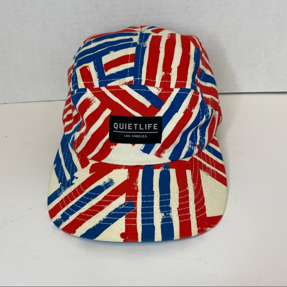 The Quiet Life 5 Panel Camper Hat Red, White and Blue